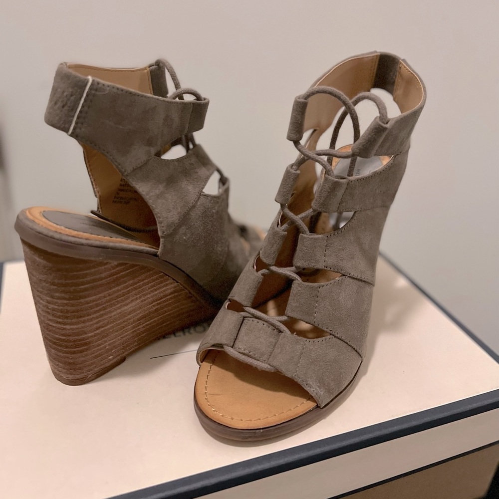 Lace up wedges